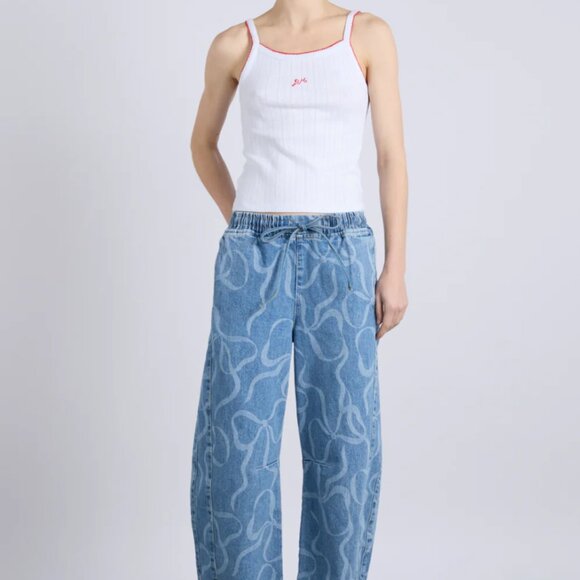 Damson Madder Felix Bow Jeans UK8 US4 - Picture 2 of 2